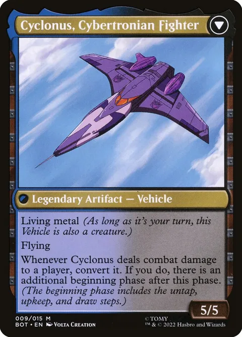 Cyclonus, the Saboteur // Cyclonus, Cybertronian Fighter – Rückseite