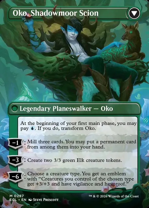 Oko, Lorwyn Liege // Oko, Shadowmoor Scion – Rückseite