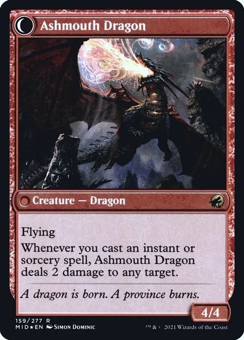 Smoldering Egg // Ashmouth Dragon – Rückseite