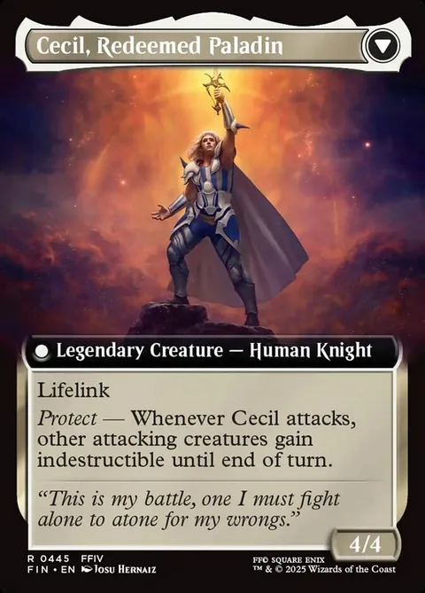 Cecil, Dark Knight // Cecil, Redeemed Paladin – Rückseite