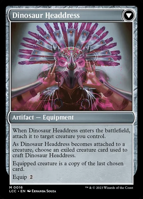 Paleontologist's Pick-Axe // Dinosaur Headdress – Rückseite
