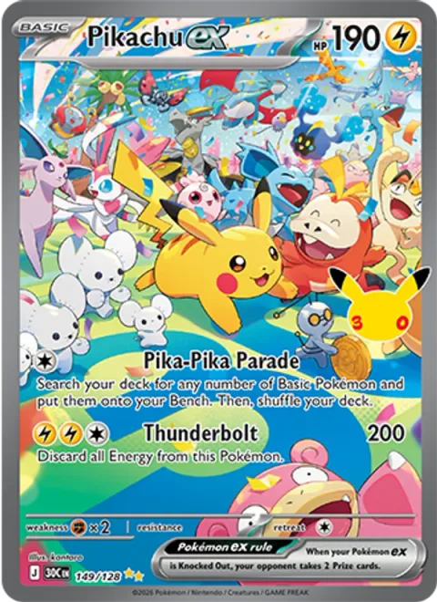 Pikachu ex [Pika-Pika Parade | Thunderbolt]