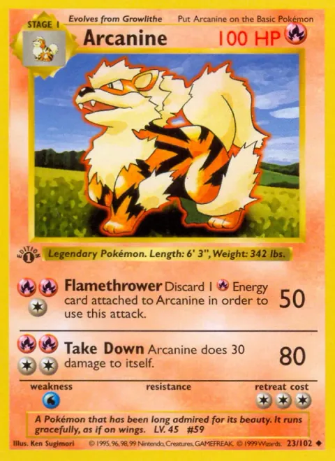 Arcanine [Flamethrower | Take Down]