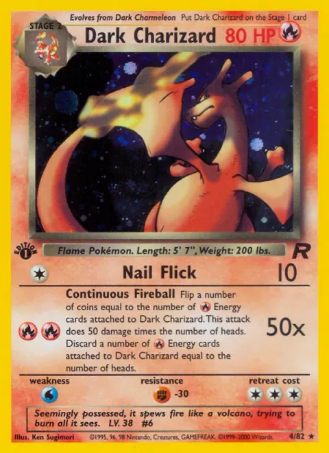 Dark Charizard [Nail Flick | Continuous Fireball]