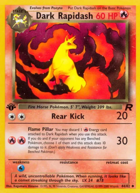 Dark Rapidash [Rear Kick | Flame Pillar]