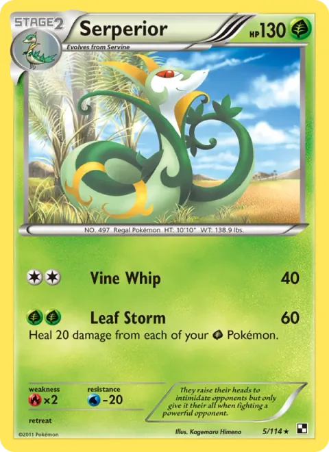 Serperior [Vine Whip | Leaf Storm]