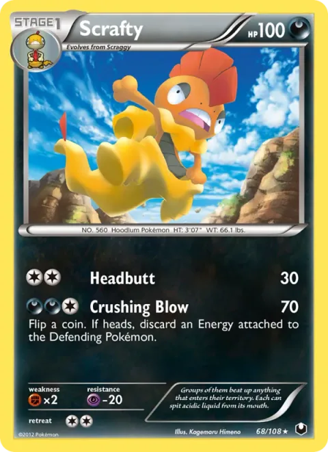 Scrafty [Headbutt | Crushing Blow]