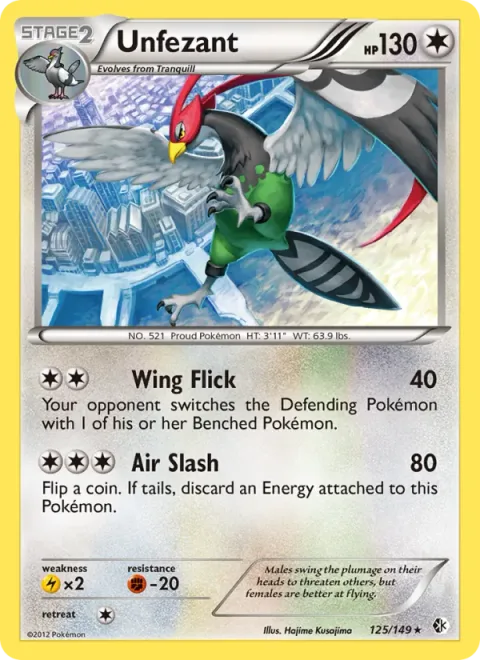 Unfezant [Wing Flick | Air Slash]