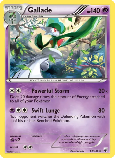 Gallade [Powerful Storm | Swift Lunge]