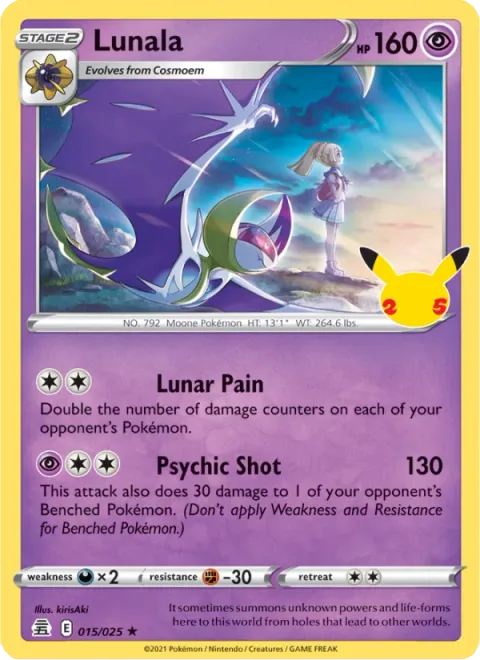 Lunala [Lunar Pain | Psychic Shot]