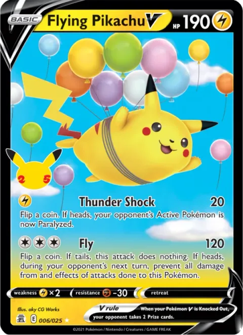 Flying Pikachu V [Thunder Shock | Fly]