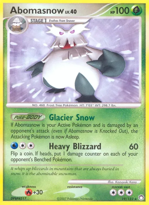Abomasnow Lv.40 [Glacier Snow | Heavy Blizzard]