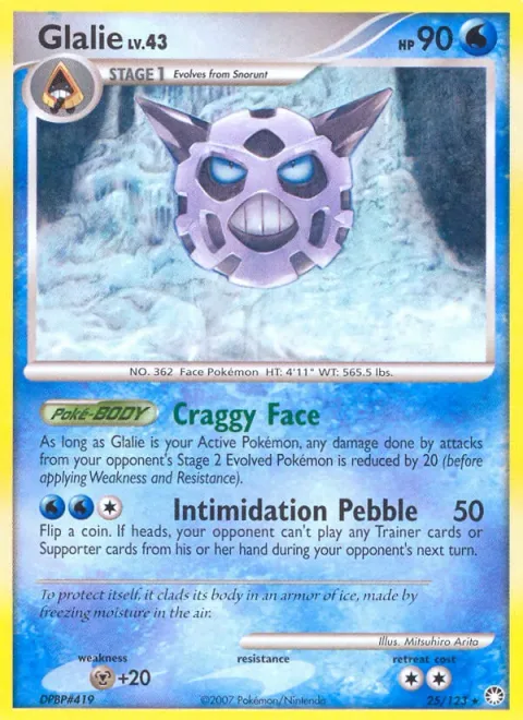 Glalie Lv.43 [Craggy Face | Intimidation Pebble]