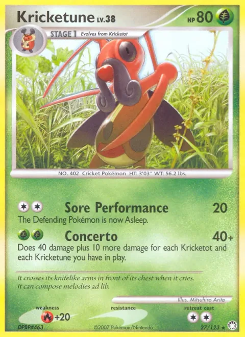 Kricketune Lv.38 [Sore Performance | Concerto]