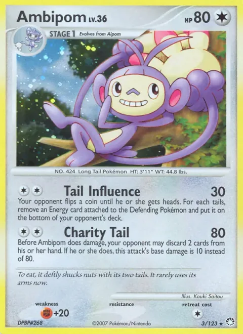 Ambipom Lv.36 [Tail Influence | Charity Tail]