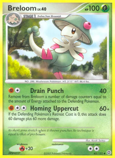 Breloom Lv.40 [Drain Punch | Homing Uppercut]