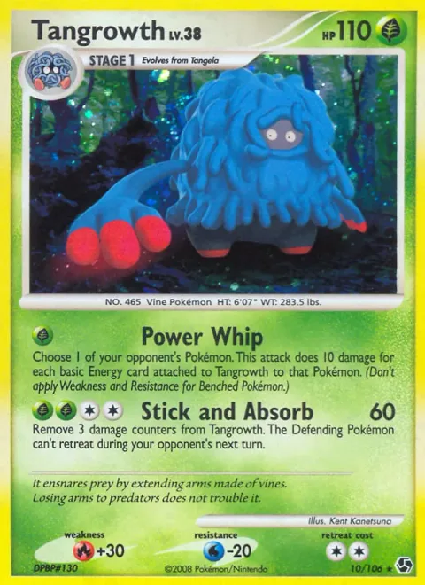 Tangrowth Lv.38 [Power Whip | Stick and Absorb]