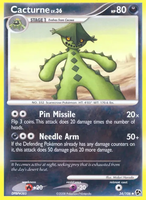Cacturne Lv.36 [Pin Missile | Needle Arm]