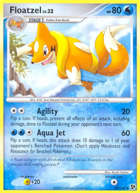 Floatzel Lv.32 [Agility | Aqua Jet]