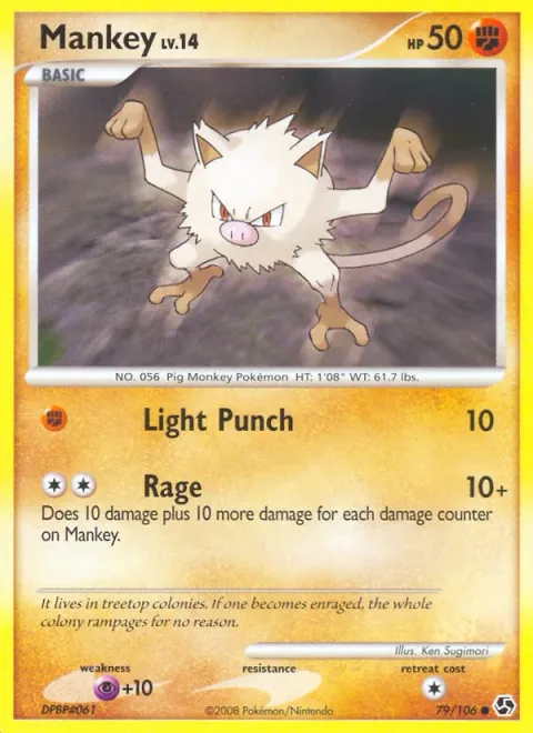 Mankey Lv.14 [Light Punch | Rage]