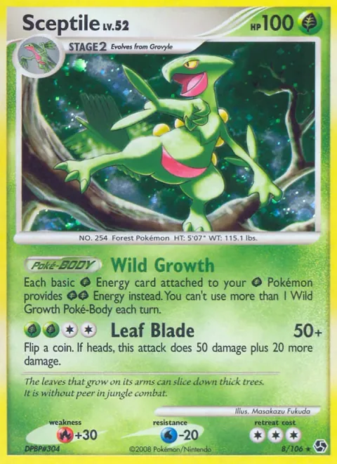 Sceptile Lv.52 [Wild Growth | Leaf Blade]