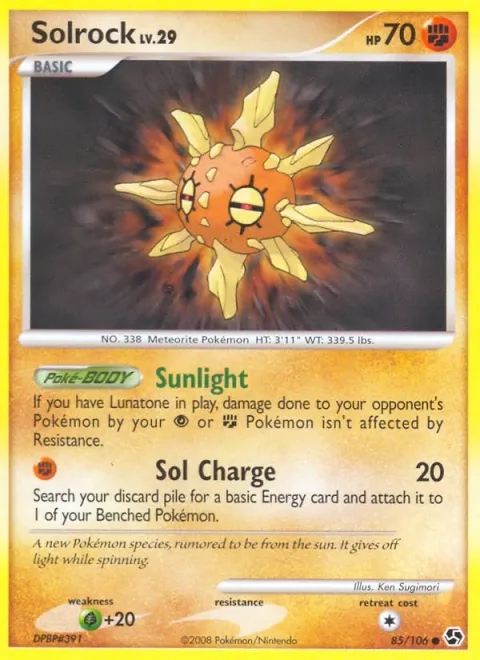 Solrock Lv.29 [Sunlight | Sol Charge]