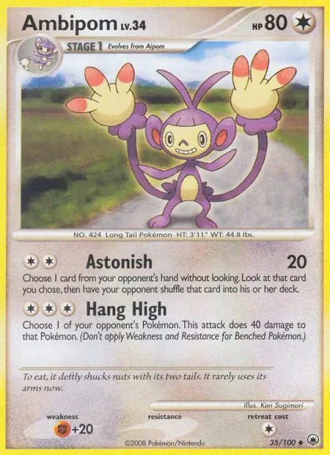 Ambipom Lv.34 [Astonish | Hang High]