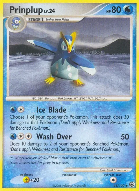 Prinplup Lv.24 [Ice Blade | Wash Over]