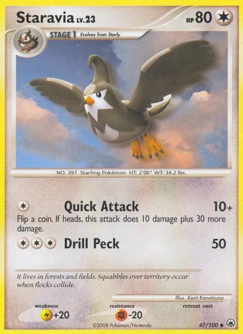 Staravia Lv.23 [Quick Attack | Drill Peck]