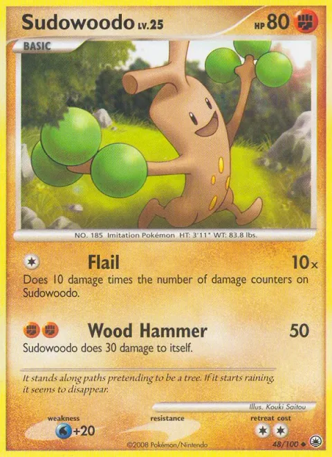 Sudowoodo Lv.25 [Flail | Wood Hammer]