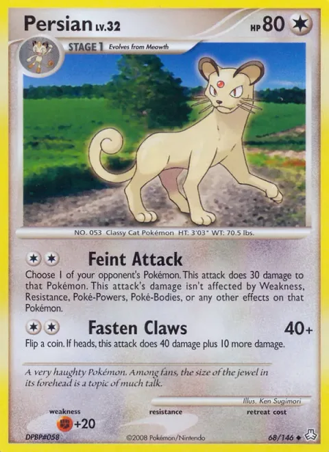 Persian Lv.32 [Feint Attack | Fasten Claws]