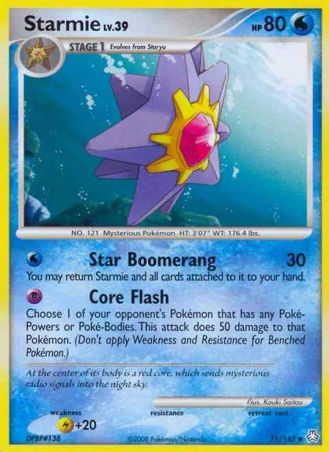 Starmie Lv.39 [Star Boomerang | Core Flash]
