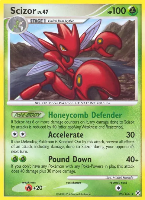 Scizor Lv.47 [Honeycomb Defender | Accelerate | Pound Down]