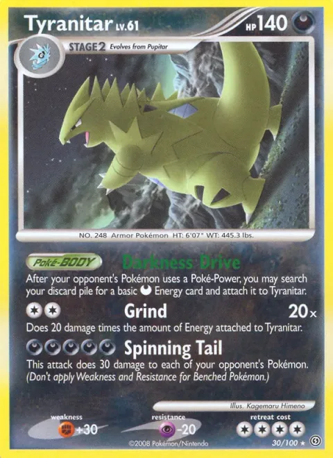 Tyranitar Lv.61 [Darkness Drive | Grind | Spinning Tail]