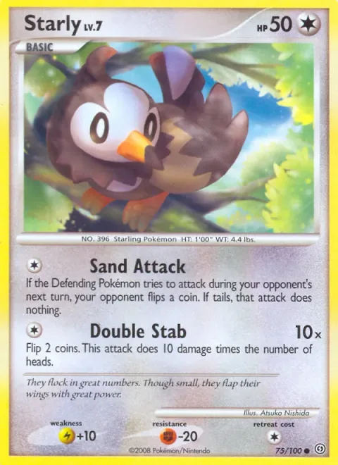 Starly Lv.7 [Sand Attack | Double Stab]