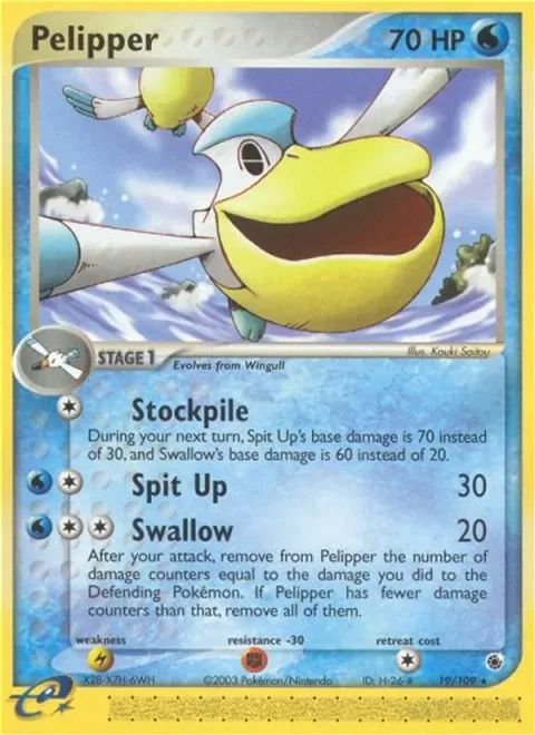 Pelipper [Stockpile | Spit Up | Swallow]