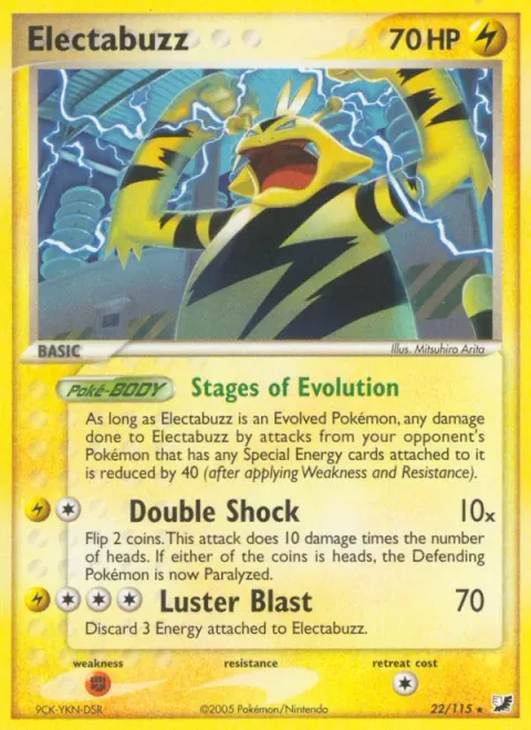 Electabuzz [Stages of Evolution | Double Shock | Luster Blast]