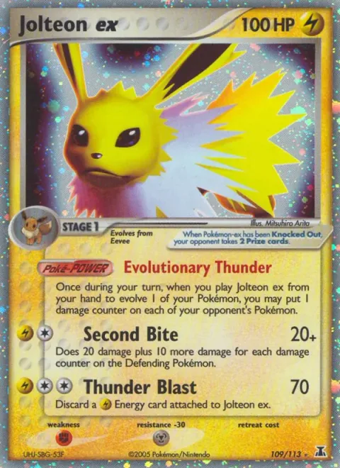 Jolteon ex [Evolutionary Thunder | Second Bite | Thunder Blast]