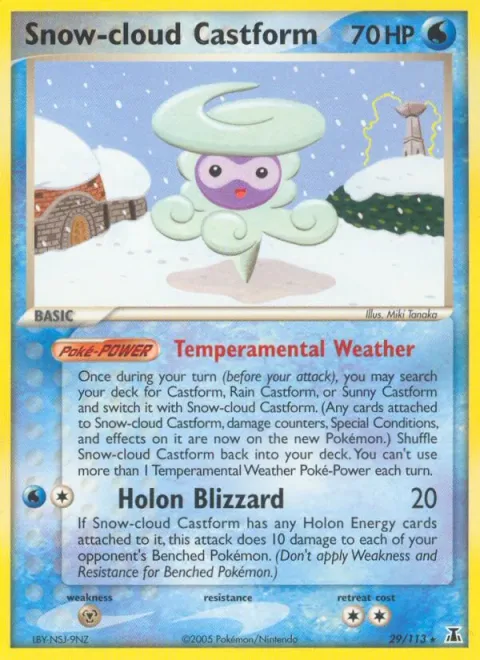 Snow-cloud Castform [Temperamental Weather | Holon Blizzard]