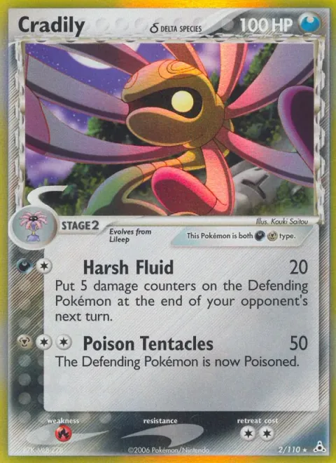 Cradily δ Delta Species [Harsh Fluid | Poison Tentacles]