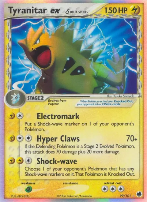 Tyranitar ex δ Delta Species [Electromark | Hyper Claws | Shock-wave]