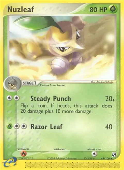 Nuzleaf [Steady Punch | Razor Leaf]