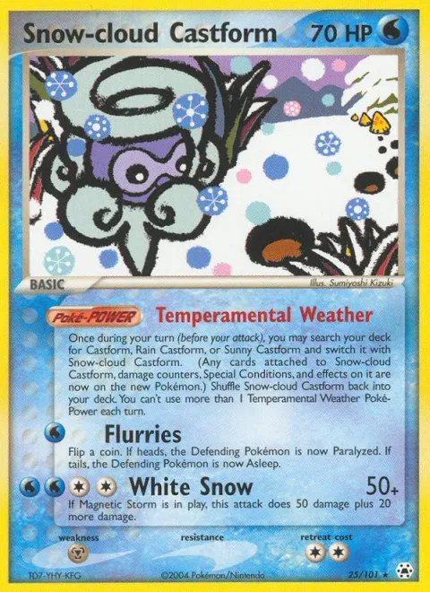 Snow-cloud Castform [Temperamental Weather | Flurries | White Snow]