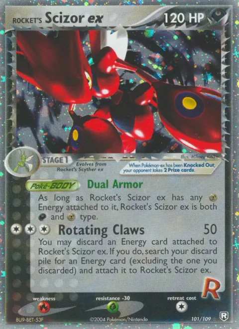 Rocket's Scizor ex [Dual Armor | Rotating Claws]