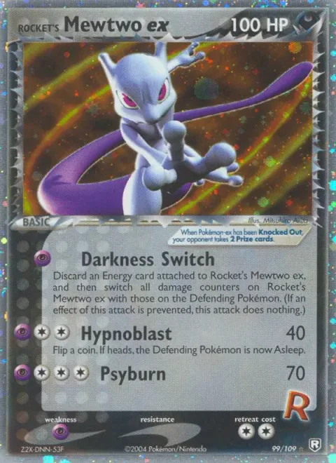 Rocket's Mewtwo ex [Darkness Switch | Hypnoblast | Psyburn]