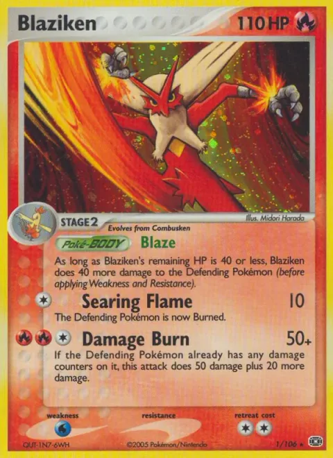 Blaziken [Blaze | Searing Flame | Damage Burn]