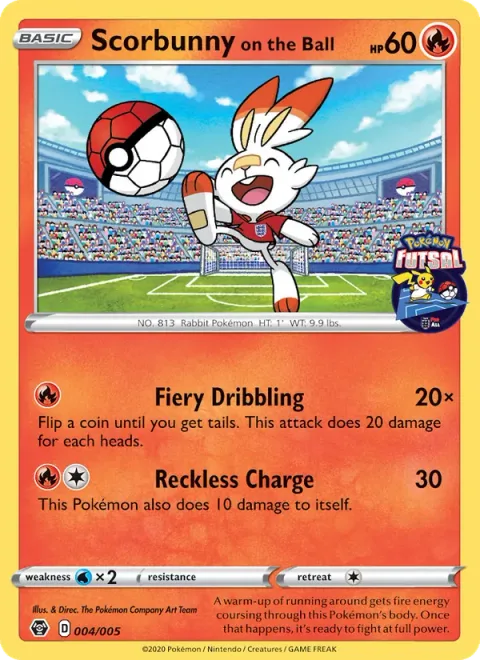 Scorbunny on the Ball [Fiery Dribbling | Reckless Charge]