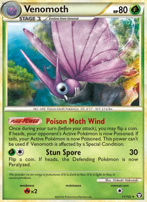 Venomoth [Poison Moth Wind | Stun Spore]