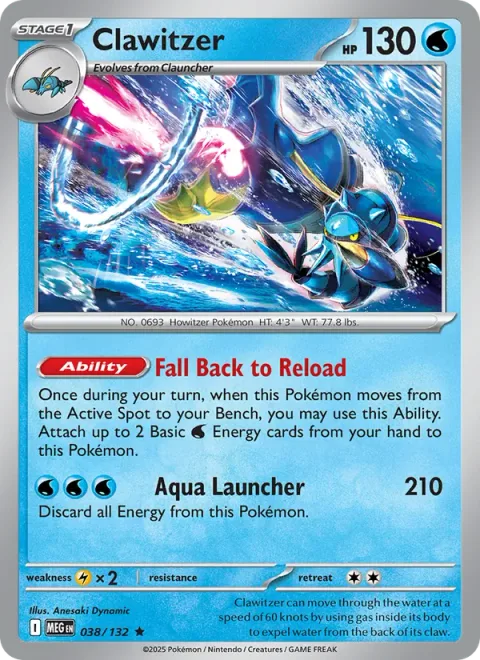Clawitzer [Fall Back to Reload | Aqua Launcher]