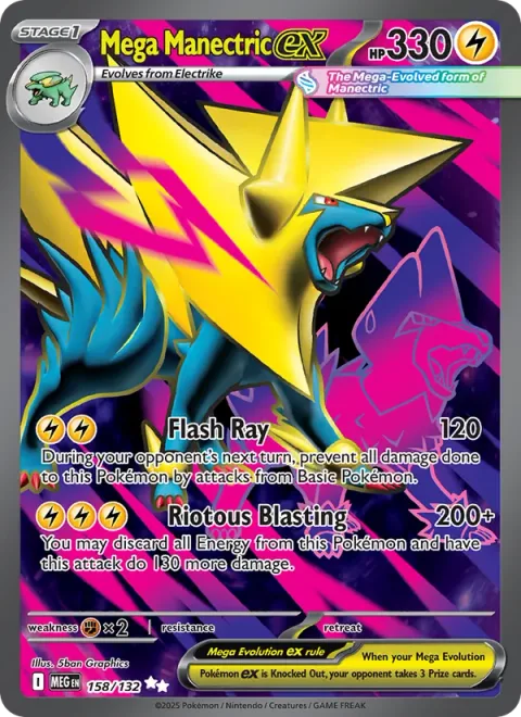 Mega Manectric ex [Flash Ray | Riotious Blasting]